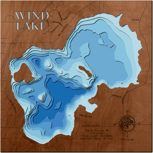 Wind Lake in Racine County, WI